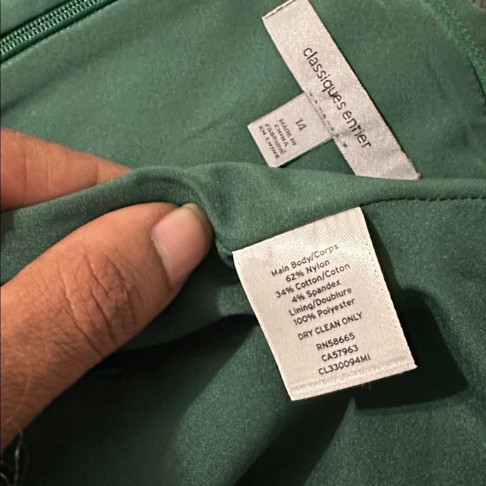 Green raised print pencil skirt - Picture 7 of 7